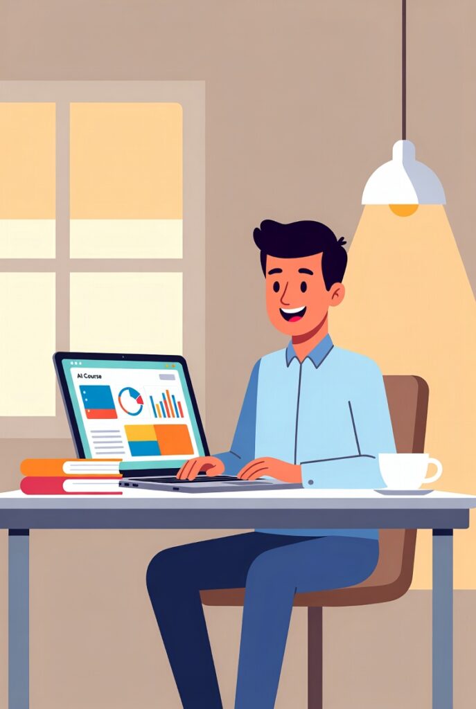 AI courses for beginners — student learning artificial intelligence online in 2026