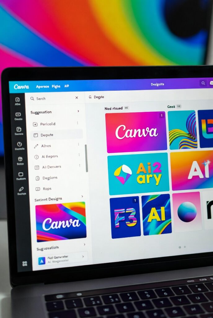 Canva AI free tool interface for design and content creation