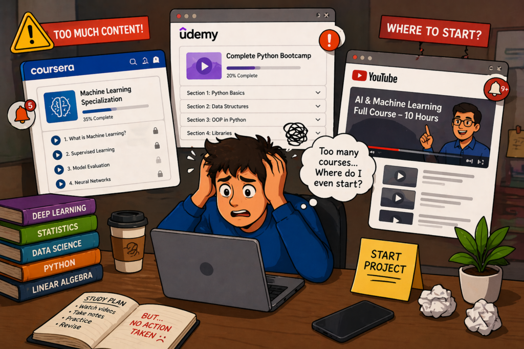 Common mistakes when learning machine learning courses online