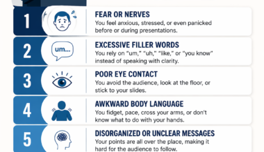 Common signs that show you need public speaking training infographic