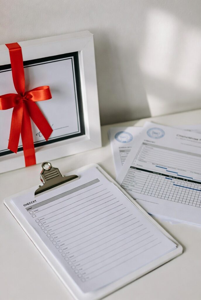 PMP certification requirements checklist with education and experience documents