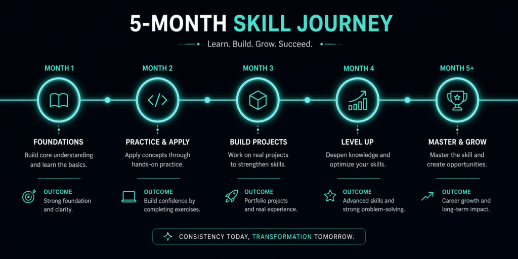 Step-by-step monthly learning roadmap for beginner video editors