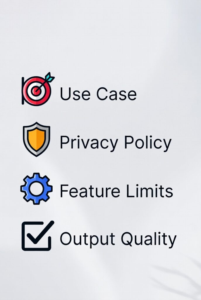 checklist for choosing the best free AI tools online in 2026