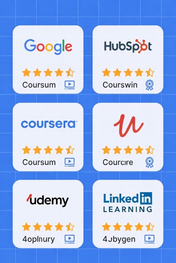 comparison of top online marketing courses for entrepreneurs and small business owners