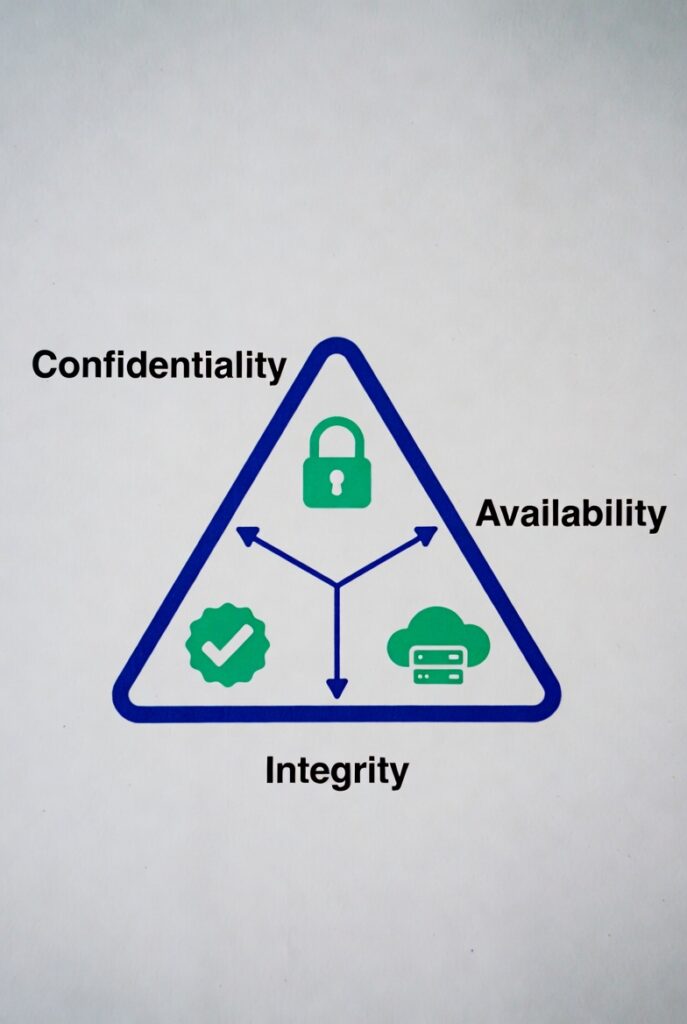 cybersecurity fundamentals explained visually with CIA triad