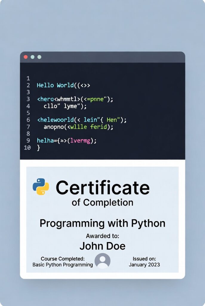 free Python course for beginners with certificate online