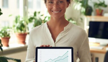 small business owner reviewing revenue growth results after completing management training