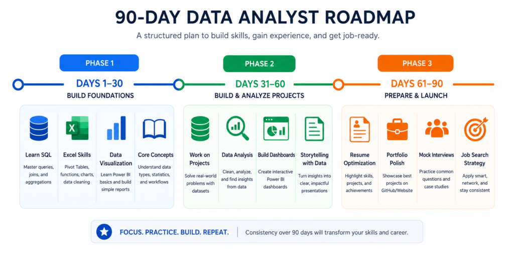 90 day data analytics learning plan for beginners