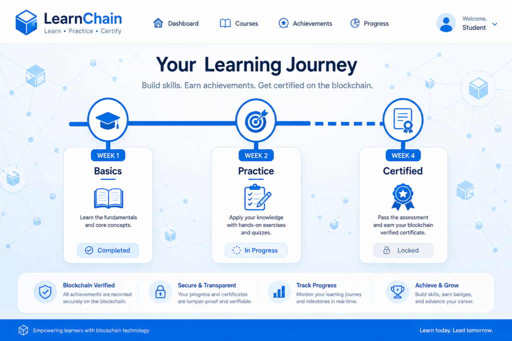 blockchain courses online certification path 2026