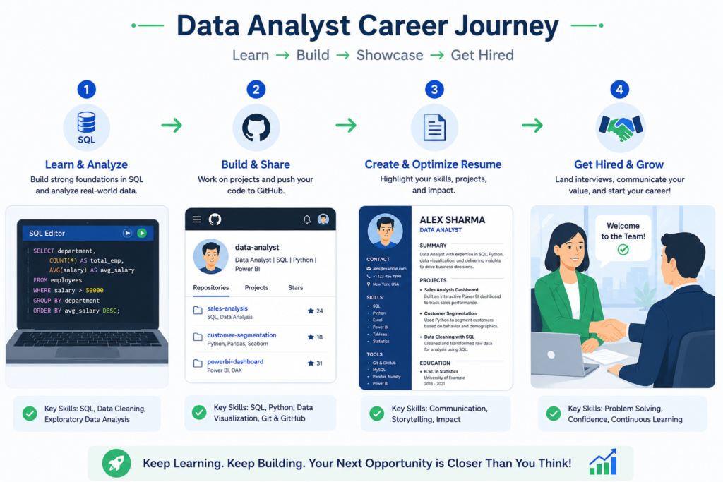 data analyst course job portfolio career path 2026