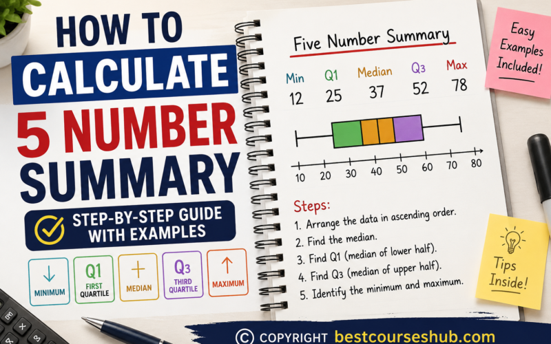 how to calculate 5 number summary