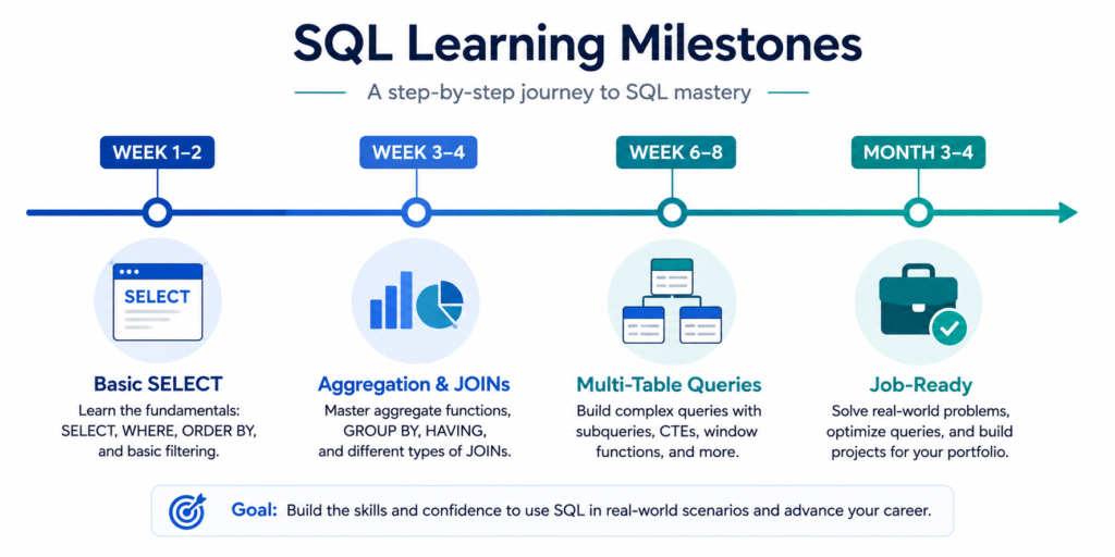 how to learn sql language timeline for beginners Placement After the Realistic Timeline table
